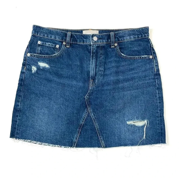 Everlane Reconstructed Denim Mini Skirt Size 32 - Picture 2 of 9